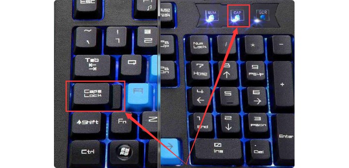 二、鍵盤CapsLock指示燈！