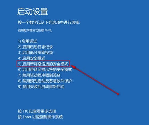 5-啟用帶網(wǎng)絡(luò)連接的安全模式