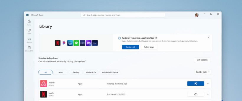 Win11微軟商店即將更新,支持歷史App恢復 Win11微軟商店即將更新,支持歷史App恢復